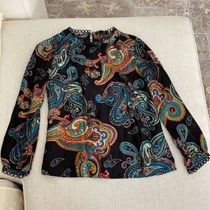 J.Crew multi colored top (size 0) and pant (size 2) set